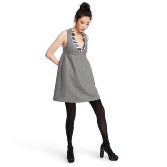 Anna Sui for Target Grey Metallic Shift Dress ❤️ - Picture 3 of 6
